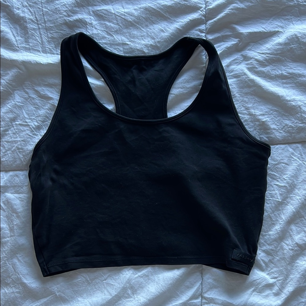 Black Racerback crop top
